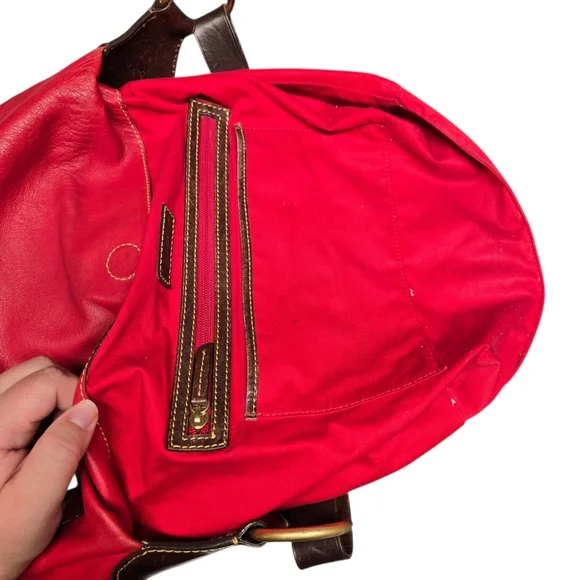 Dooney & Bourke Red Pebbled Leather Large Hobo Bag 2014 - Picture 5 of 16